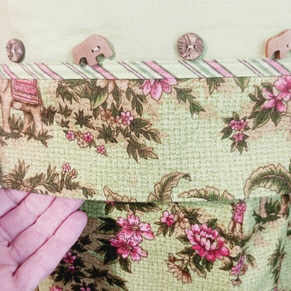 Sharon Young, SZ 12, 3 PC Suit, Skirt, Top & Jacket, Elephant & Palm Tree Print - Picture 11 of 16